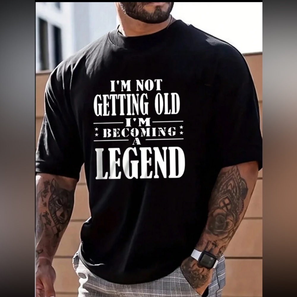 Men’s 4XL black tshirt